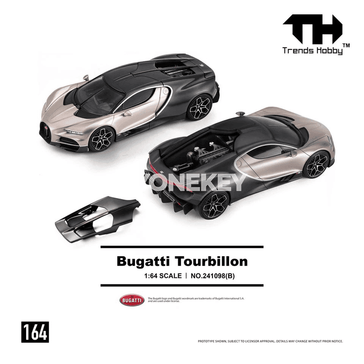 Bugatti Tourbillon 1:64 metal model maşyn, kollektsiýa üçin
