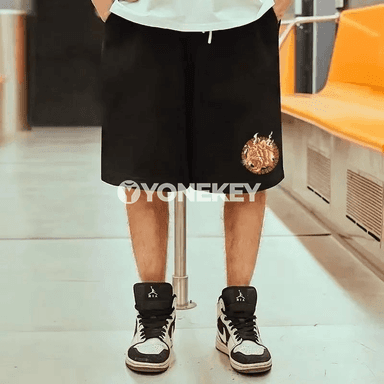 Erkekler üçin giň kesimli sport şortik, 8XL çenli