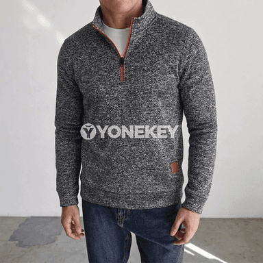 Erkekler üçin ýyly ýarym fermuarly sport switeri