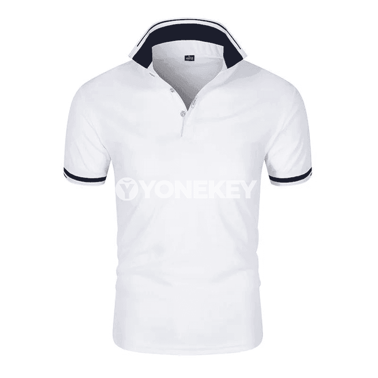 Erkekler üçin ýazky polo köýnek, gysga ýeňli, rahat stil
