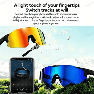 Akylly welosiped äýnegi Bluetooth 5.3, açyk gulakly sesli sport äýnek