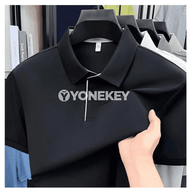 Erkekler üçin ýeňil sport polo futbolka, dem alýan, ýaz-tomus üçin