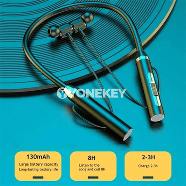 Bluetooth 5.3 sport gulakly nauşnik, magnitli, mikrofonly