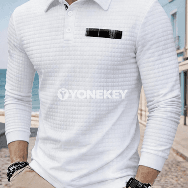 Erkekler üçin ýeňil dem alýan wafli polosy
