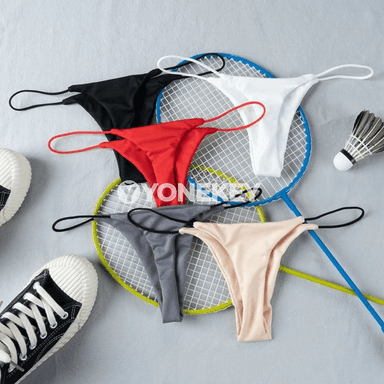 Aýallar üçin pes bel içki geýim, dikişsiz G-string