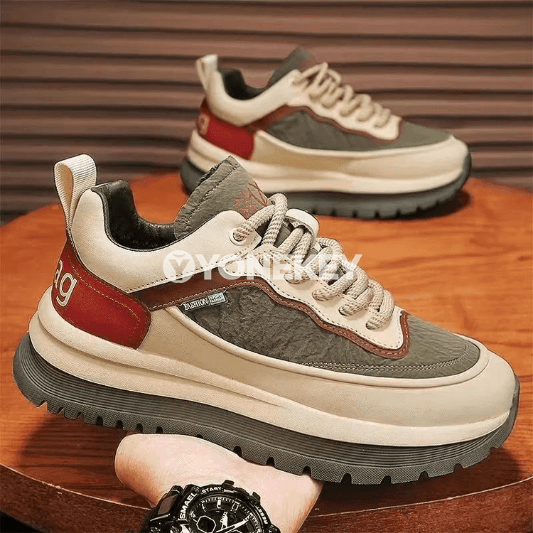 Erkekler üçin suw geçirmeýän platforma sneakers köwüşler, galyň tabanly