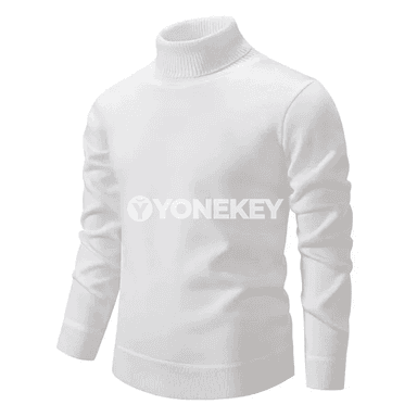 Erkekler üçin ýyly turtlenek switer, örülen, galyň we rahat