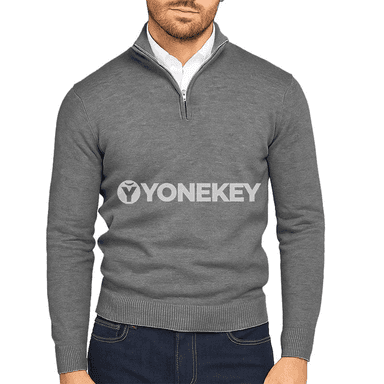Erkekler üçin ýeňil ýyly polo switer, ýokary boýunly, güýz-gyş üçin