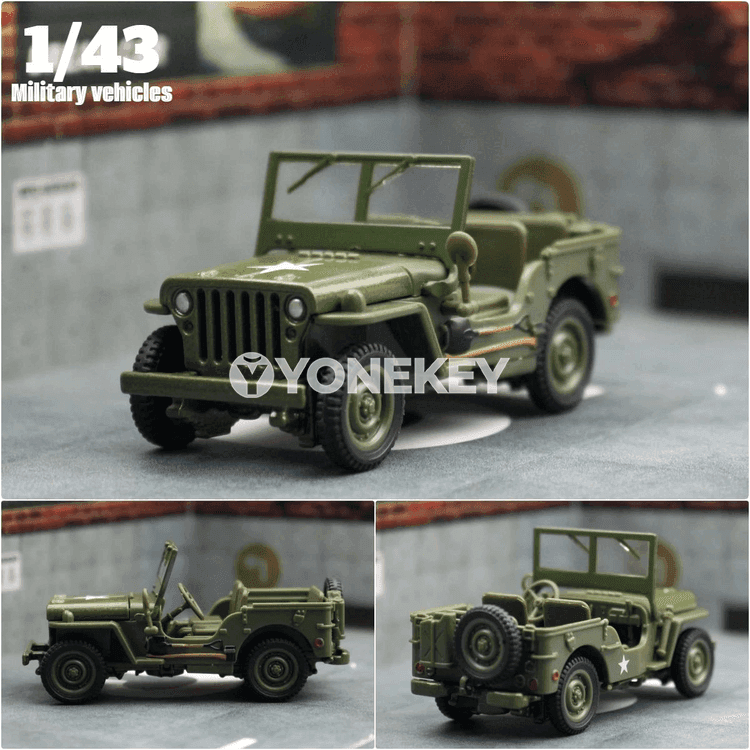 1:43 JEEP WILLYS harby model oýunjak awtoulag, metal kolleksiýa sowgady