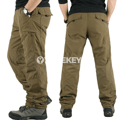 Erkekler üçin gyş kargo balaklar, ýumşak fleece, ýyly we amatly