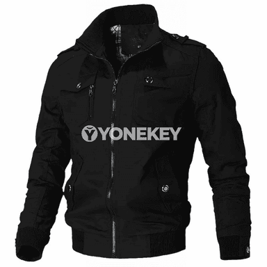 Erkek bomber penjek — ýeňil, möwsümleýin, zipli gündelik stil