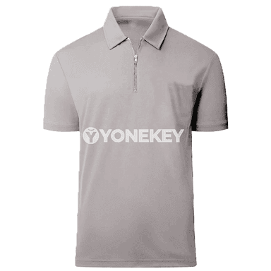 Erkekler üçin ýeňil, dem alýan polo futbolka, gysga ýeňli