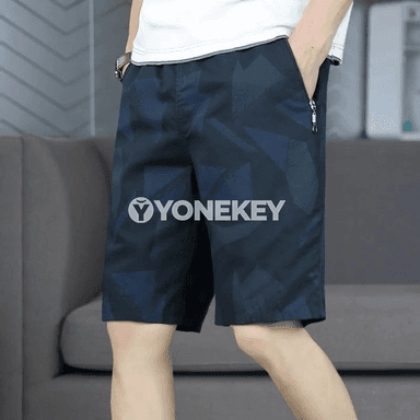 Erkekler üçin uly ölçeg ýeňil pagta şorty, dem alýan tomus modeli