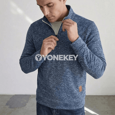 Erkekler üçin ýyly ýarym fermuarly sport switeri