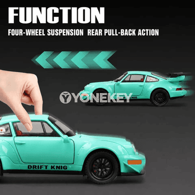 Porsche 964 1:32 metal model awtoulag, sesli we yşykly