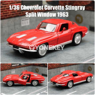Chevrolet Corvette Stingray 1963 1:36 metal model awtoulag