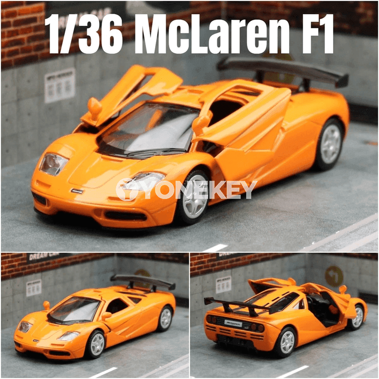 McLaren F1 metal model awtoulag, 1:36, sportyw görnüşli
