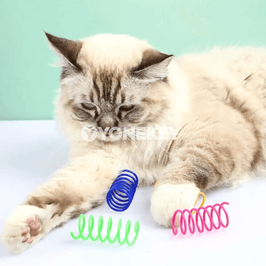 Pişik üçin çydamly reňkli spiral oýunjaklar, 4–200 sany toplum