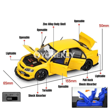 Mitsubishi Lancer EVO Final Edition 1:32 metal model awtoulag