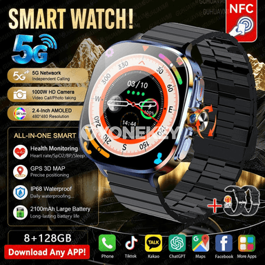 GUHUAVMI 4G/5G akylly sagat, 128GB, kamera, NFC