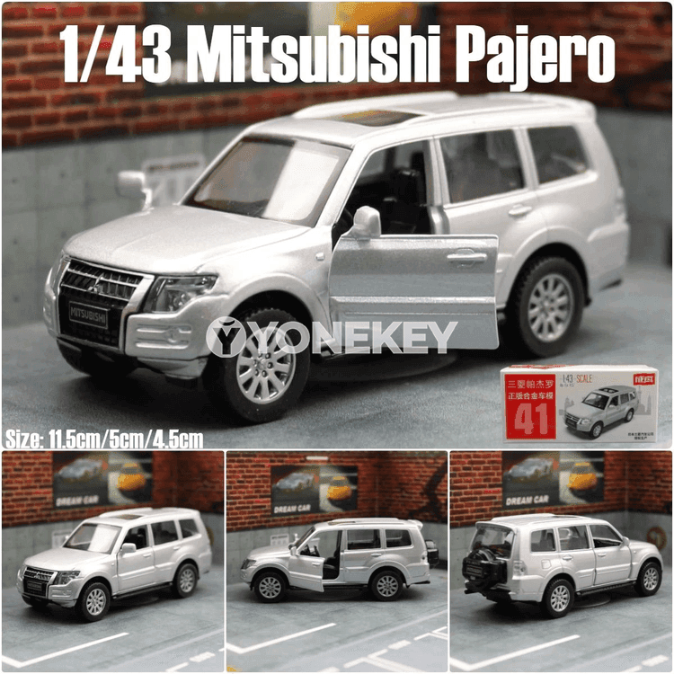 1:43 Mitsubishi Pajero metal model maşyn, çagalar üçin kolleksiýa