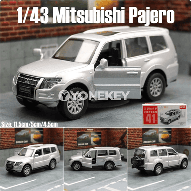 1:43 Mitsubishi Pajero metal model maşyn, çagalar üçin kolleksiýa