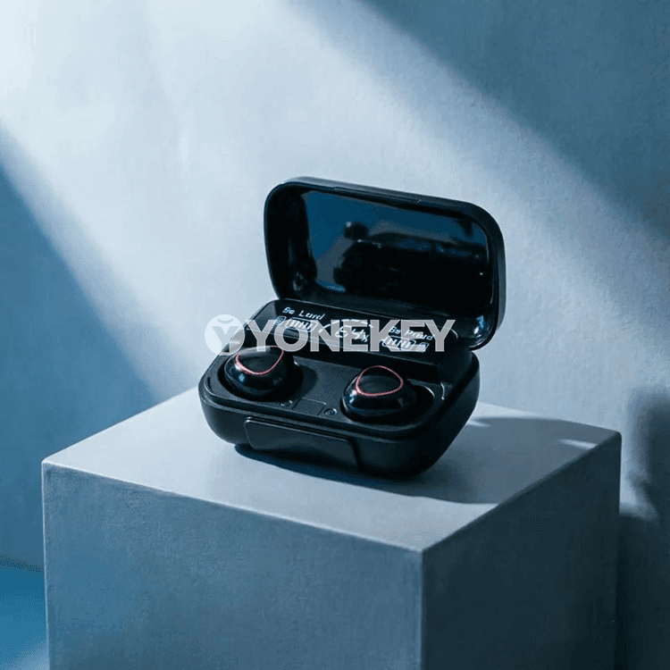 Bluetooth M10 simsiz nauşnik, LED displeýli, mikrofonly