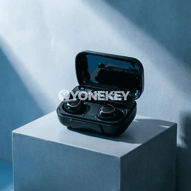 Bluetooth M10 simsiz nauşnik, LED displeýli, mikrofonly