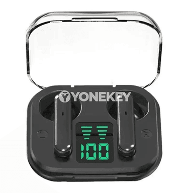 TWS T6 simsiz Bluetooth naýşnikler, LED görkeziji, mikrofonly