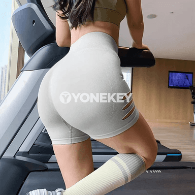 Aýallar üçin ýokary bili sport şortik — dartgynly, rahat, şekil beriji