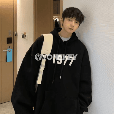 Erkekler üçin giň ölçegli kapüşonly sweatshirt, M–8XL