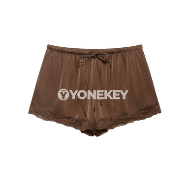 Zenanlar üçin dantelli ýokary belli tomusky şortik, rahat we moda