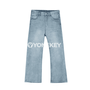 Erkekler üçin Japan-Korea stilindäki vintaj jeans balaklar, giň A görnüş