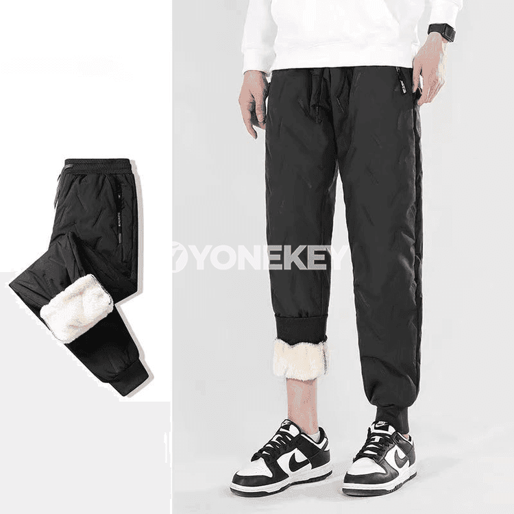 Gyş üçin ýyly fleece erkek sport balaklary, suw geçirmeýän