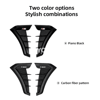 BMW üçin 2 bölek gapdal fender bezeg stikeri, plastik