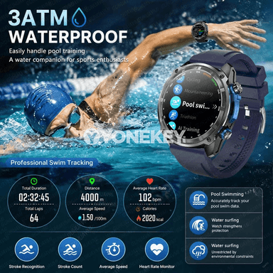 GPS, offline karta we 4GB ýatyrly 1.43" AMOLED sport akylly sagat