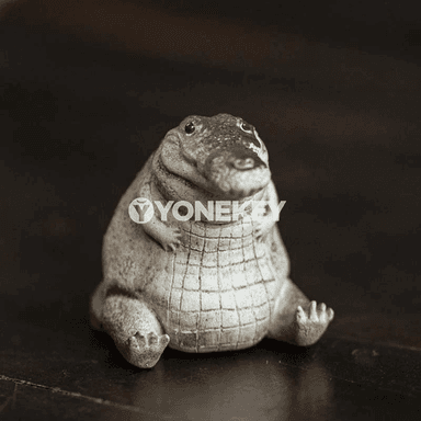 El bilen ýasalan gyrmyzy krokodil çaý bezegi