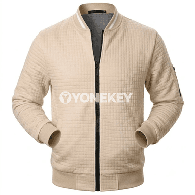 Erkekler üçin güýz-gyş sport zipli jaket, ýeňil gündelik sweatshirt