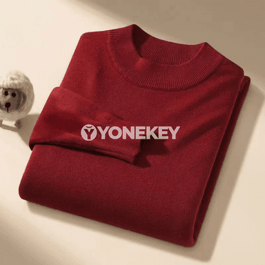 Erkekler üçin ýyly trikotaž sviter, ýokary boýunly, gündelik stil