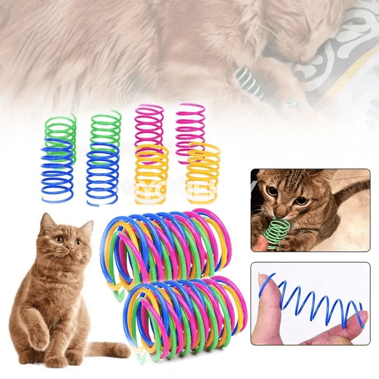 Pişik üçin çydamly reňkli spiral oýunjaklar, 4–200 sany toplum