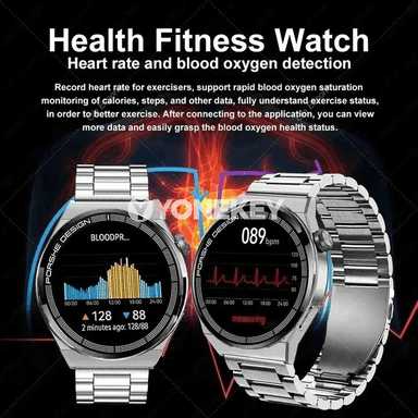 Erkekler üçin akylly sagat, AMOLED ekran, Bluetooth jaň, GPS, NFC