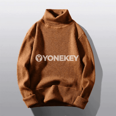 Erkekler üçin ýyly boýy ýokary switer, güýz-gyş üçin turtlenek