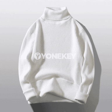 Erkekler üçin ýyly boýy ýokary switer, güýz-gyş üçin turtlenek