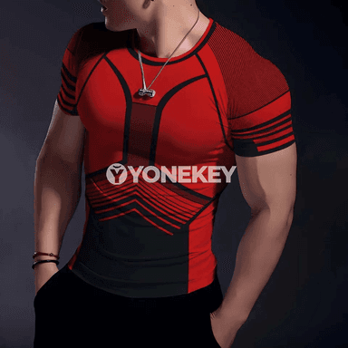 Erkekler üçin 3D çaply çalt gurayjyk sport futbolka