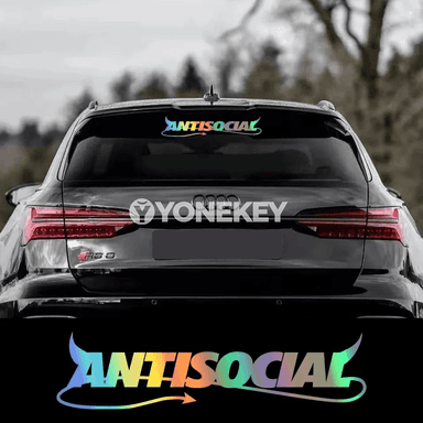 Awtoulag üçin antisocial ýazgy stiker, yzky aýna we кузow üçin