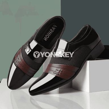 Erkekler üçin klassik ofis aýakgaplary, slip-on, giň ölçeg
