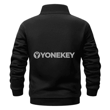 Gyş üçin ýyly fleece erkek pulower, ýarym zipli, ýokary boýunly