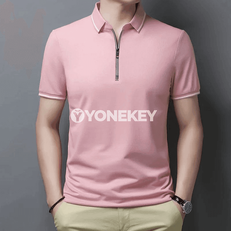 Erkekler üçin ýönekeý stil polo futbolka, gysga ýeňli