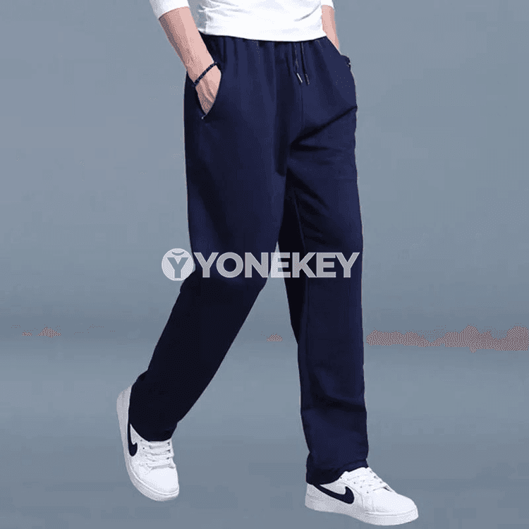Erkekler üçin ýeňil elastik gündelik balaklar, giň ölçegli, L-5XL