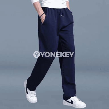 Erkekler üçin ýeňil elastik gündelik balaklar, giň ölçegli, L-5XL